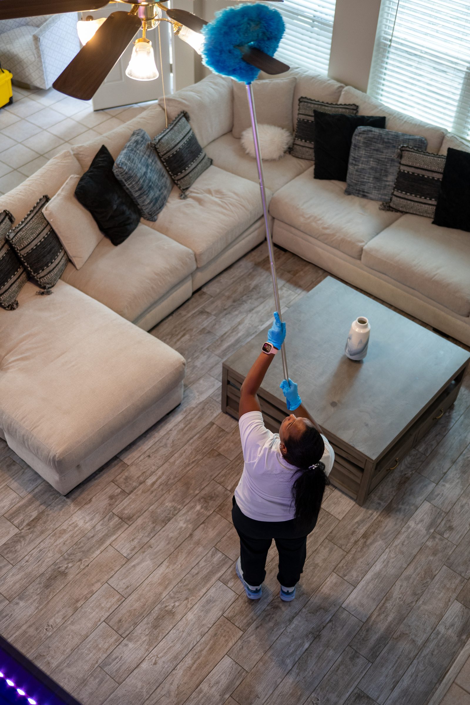 High dusting over a Houston sectional